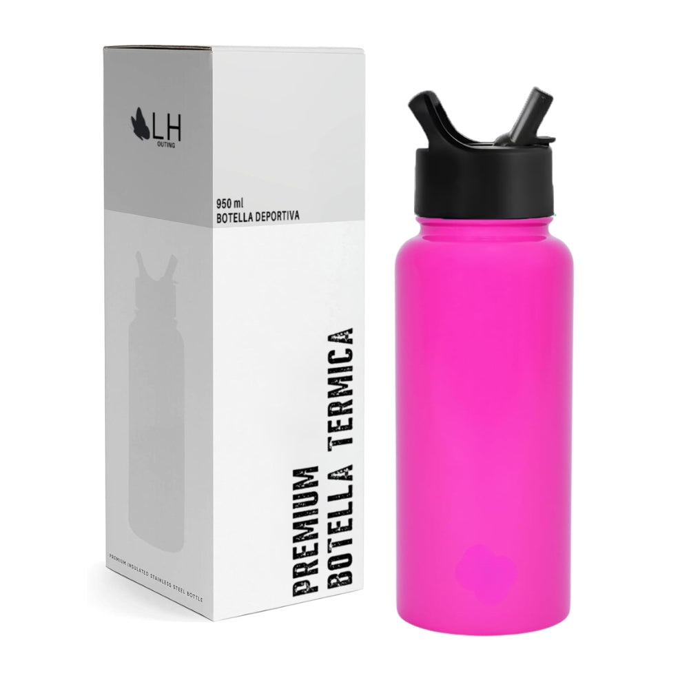 Botella Térmica Deportiva 950ml Fucsia